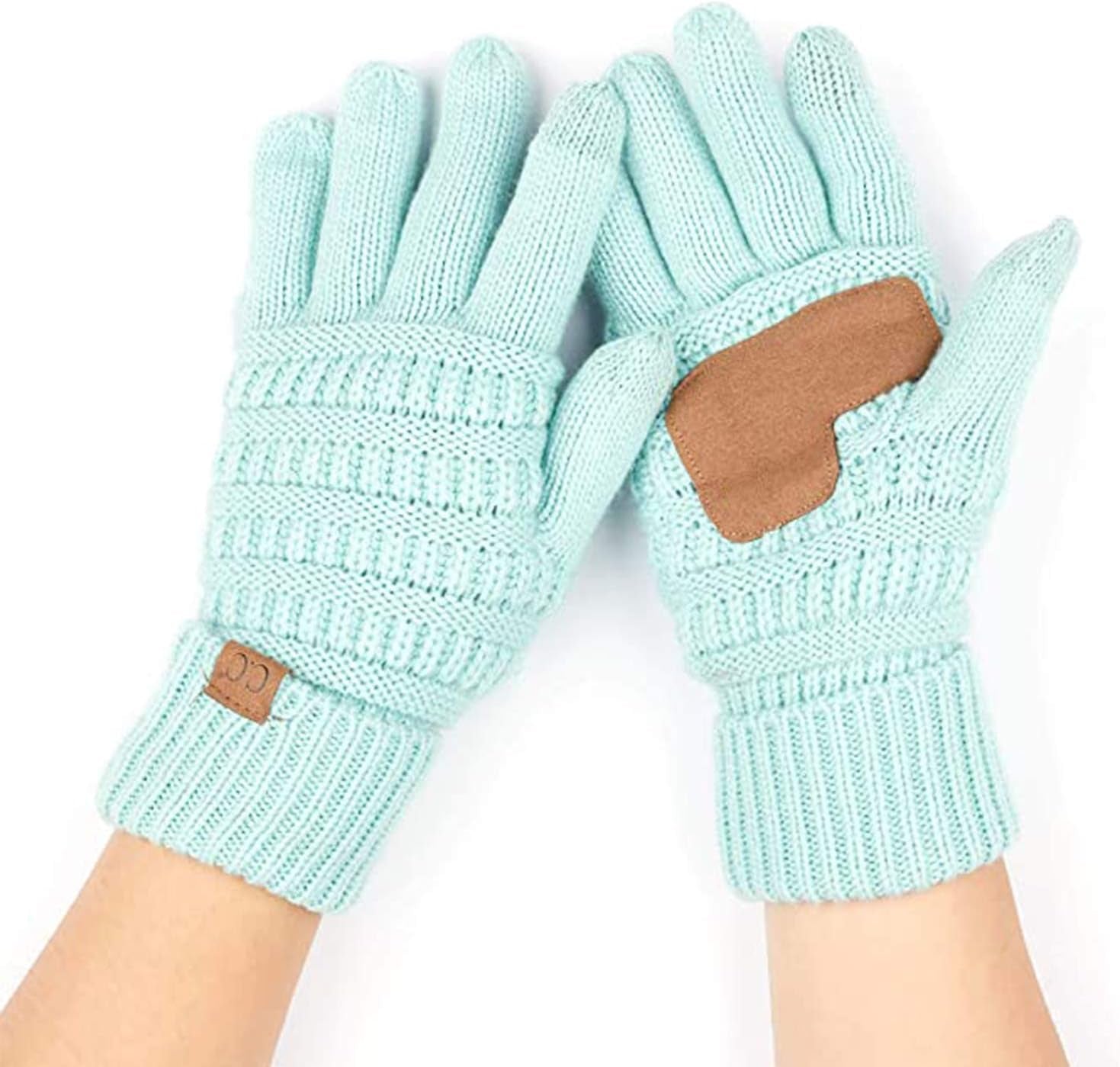 Winter Gloves Women Cold Weather Touch Screen Knit Matching Beanie Lined Warm Fleece Lined Touchscreen Texting