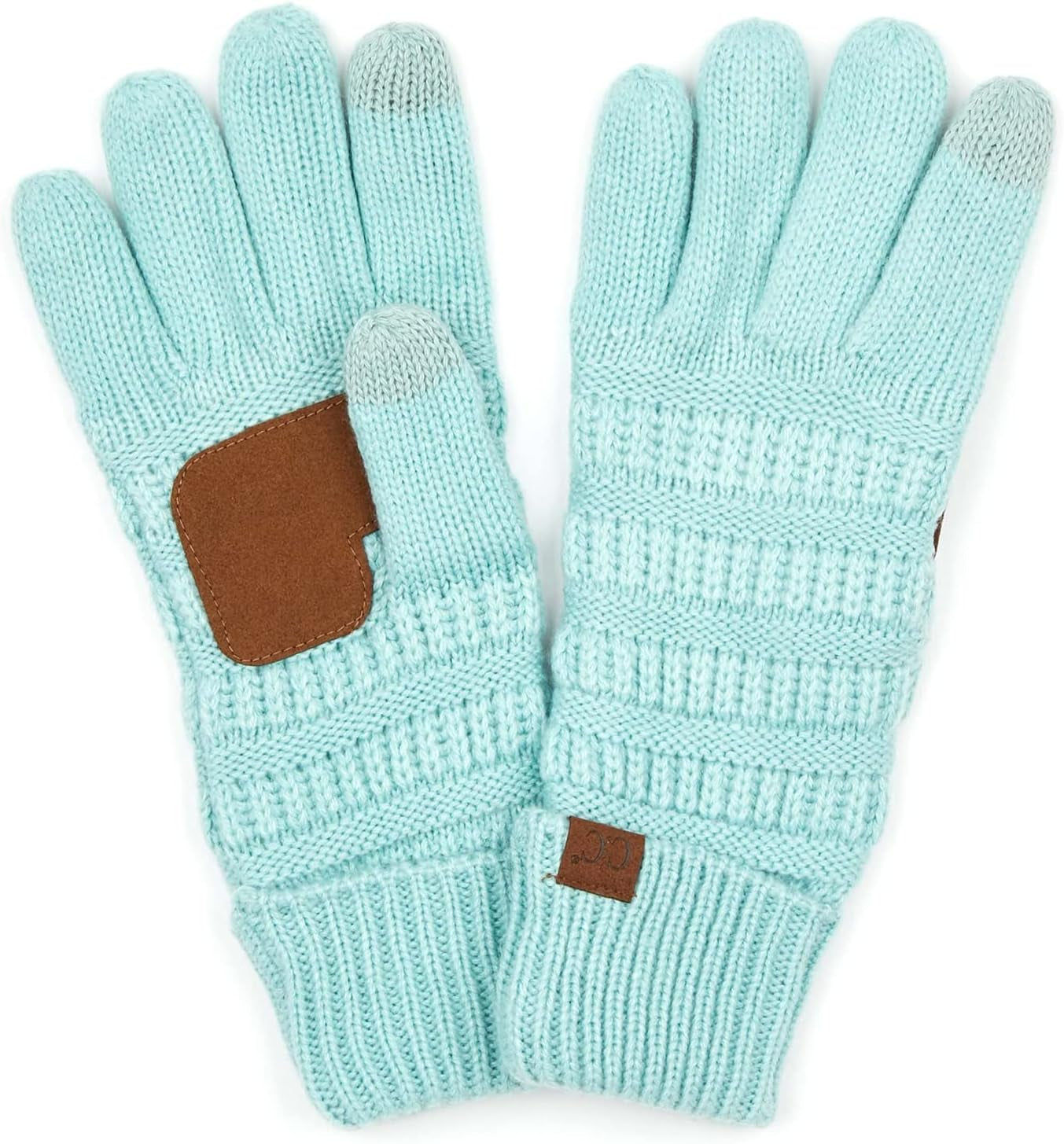 Winter Gloves Women Cold Weather Touch Screen Knit Matching Beanie Lined Warm Fleece Lined Touchscreen Texting